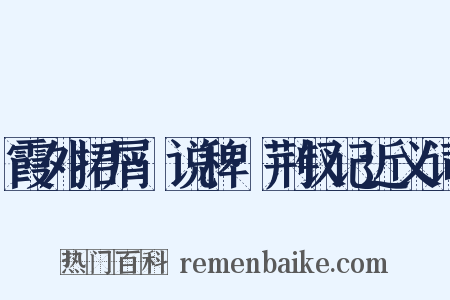 霞外捃屑·说稗·荆钗记近义词是什么意思的图片